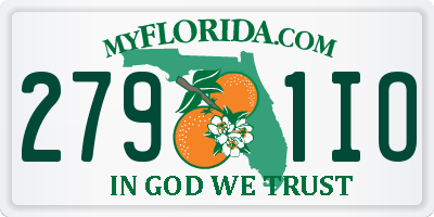 FL license plate 2791IO