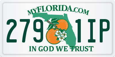 FL license plate 2791IP