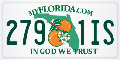 FL license plate 2791IS