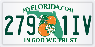 FL license plate 2791IV