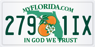 FL license plate 2791IX