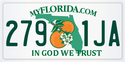 FL license plate 2791JA