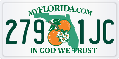 FL license plate 2791JC