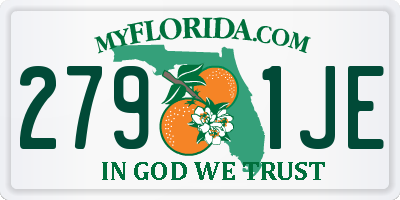 FL license plate 2791JE