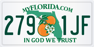 FL license plate 2791JF