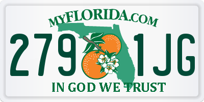 FL license plate 2791JG