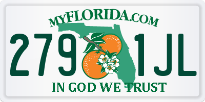 FL license plate 2791JL