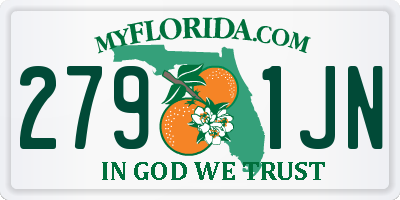 FL license plate 2791JN