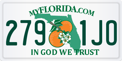 FL license plate 2791JO
