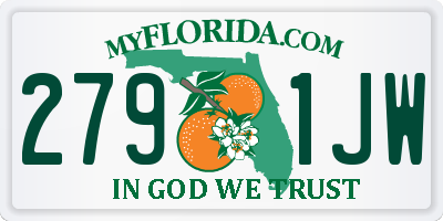 FL license plate 2791JW