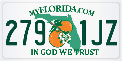 FL license plate 2791JZ