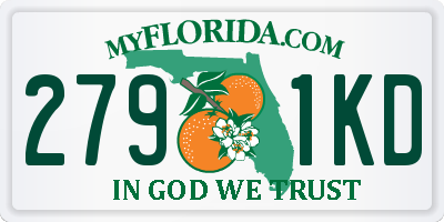 FL license plate 2791KD