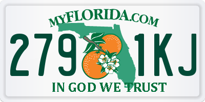FL license plate 2791KJ