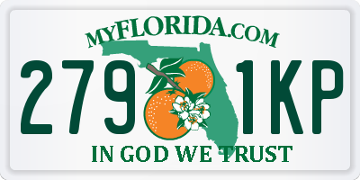 FL license plate 2791KP