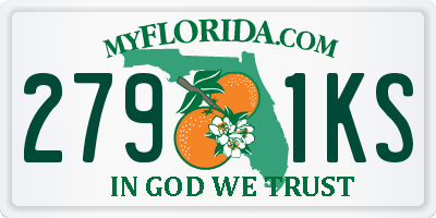 FL license plate 2791KS