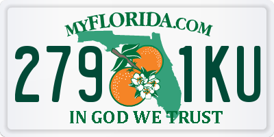 FL license plate 2791KU