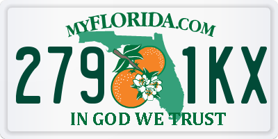 FL license plate 2791KX