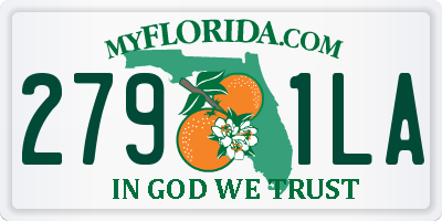 FL license plate 2791LA