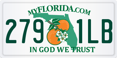 FL license plate 2791LB