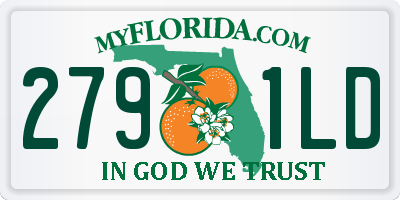 FL license plate 2791LD