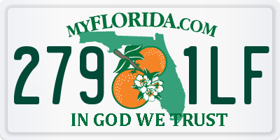 FL license plate 2791LF