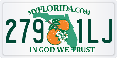 FL license plate 2791LJ