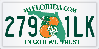 FL license plate 2791LK