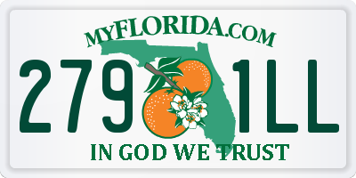 FL license plate 2791LL