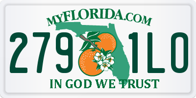 FL license plate 2791LO