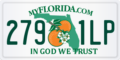 FL license plate 2791LP