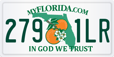 FL license plate 2791LR