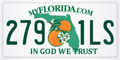 FL license plate 2791LS