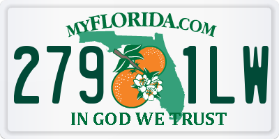 FL license plate 2791LW