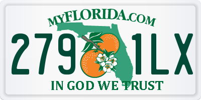 FL license plate 2791LX