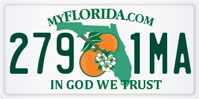 FL license plate 2791MA