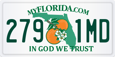 FL license plate 2791MD