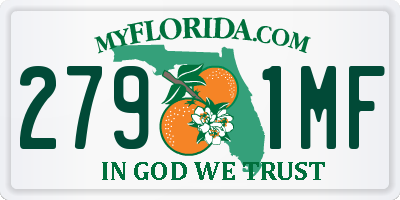FL license plate 2791MF