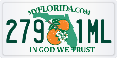 FL license plate 2791ML
