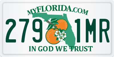 FL license plate 2791MR