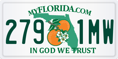 FL license plate 2791MW