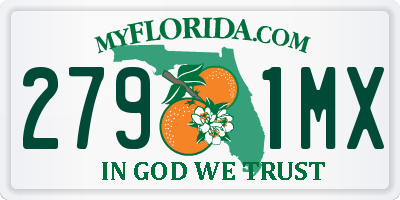 FL license plate 2791MX