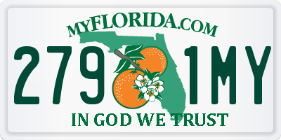 FL license plate 2791MY