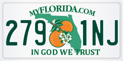 FL license plate 2791NJ