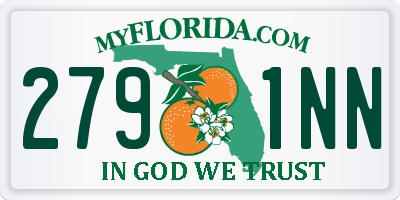 FL license plate 2791NN