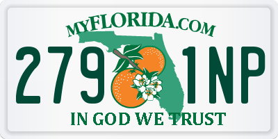 FL license plate 2791NP