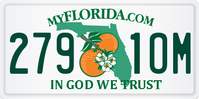 FL license plate 2791OM