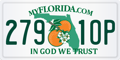 FL license plate 2791OP