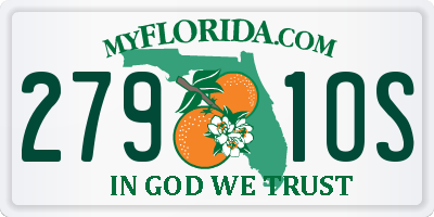 FL license plate 2791OS
