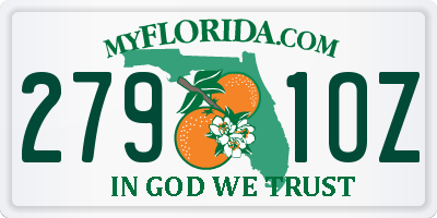 FL license plate 2791OZ