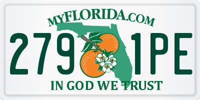 FL license plate 2791PE